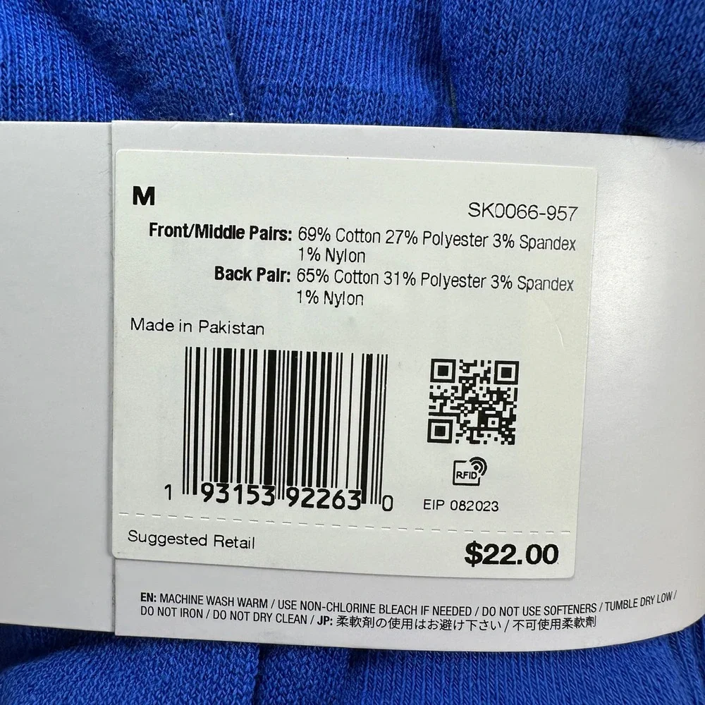 Nike Everyday Crew Socks Kids Medium Red Blue Black Athletic NEW SK0066-957